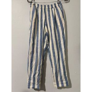 J.Crew 100% linen blue while pants size 4